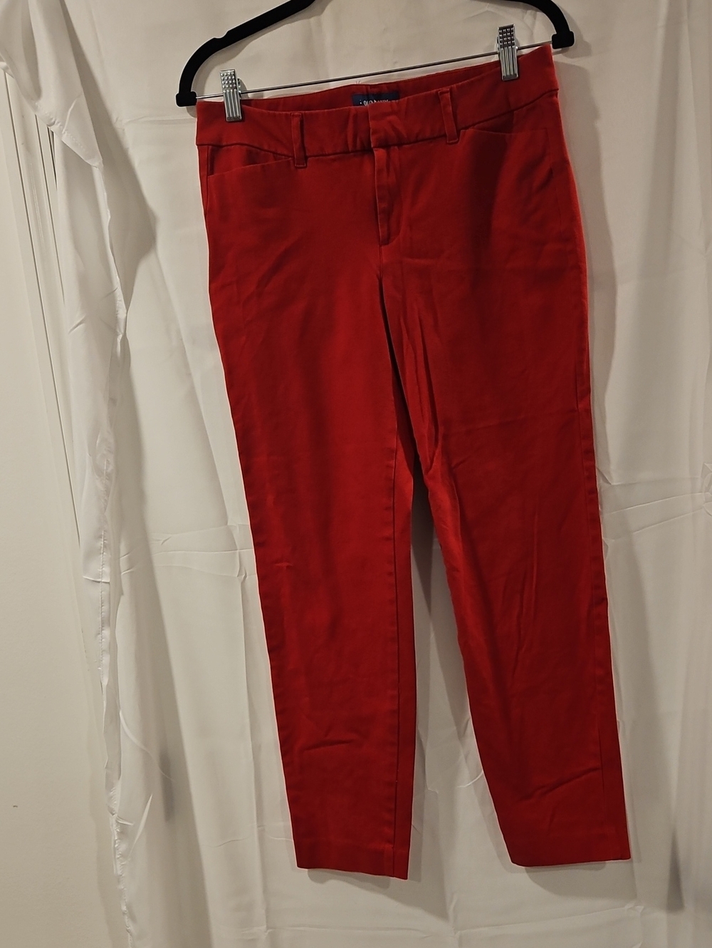 Old Navy Red Cropped Slim Ankle Jeans